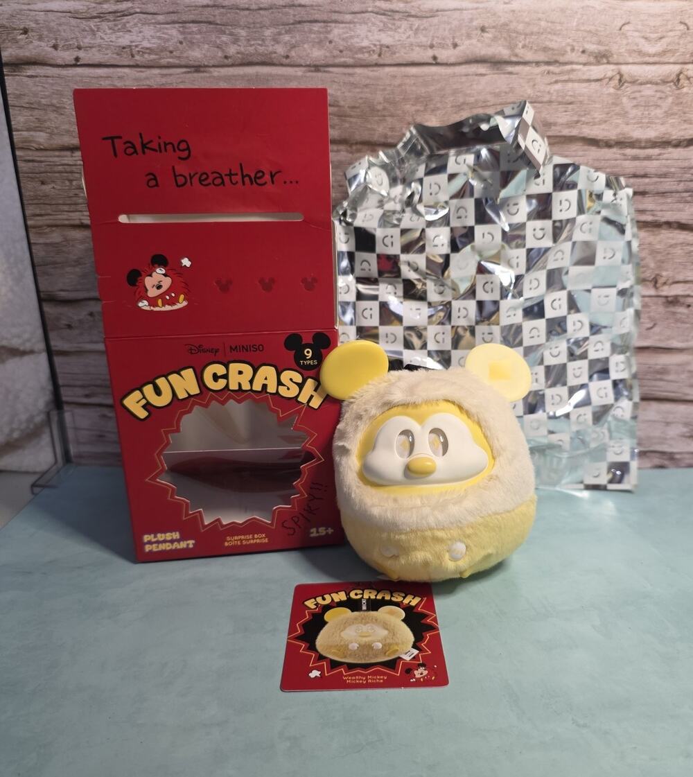 Disney Miniso Fun Crash Plush Pendant Surprise Box Mickey